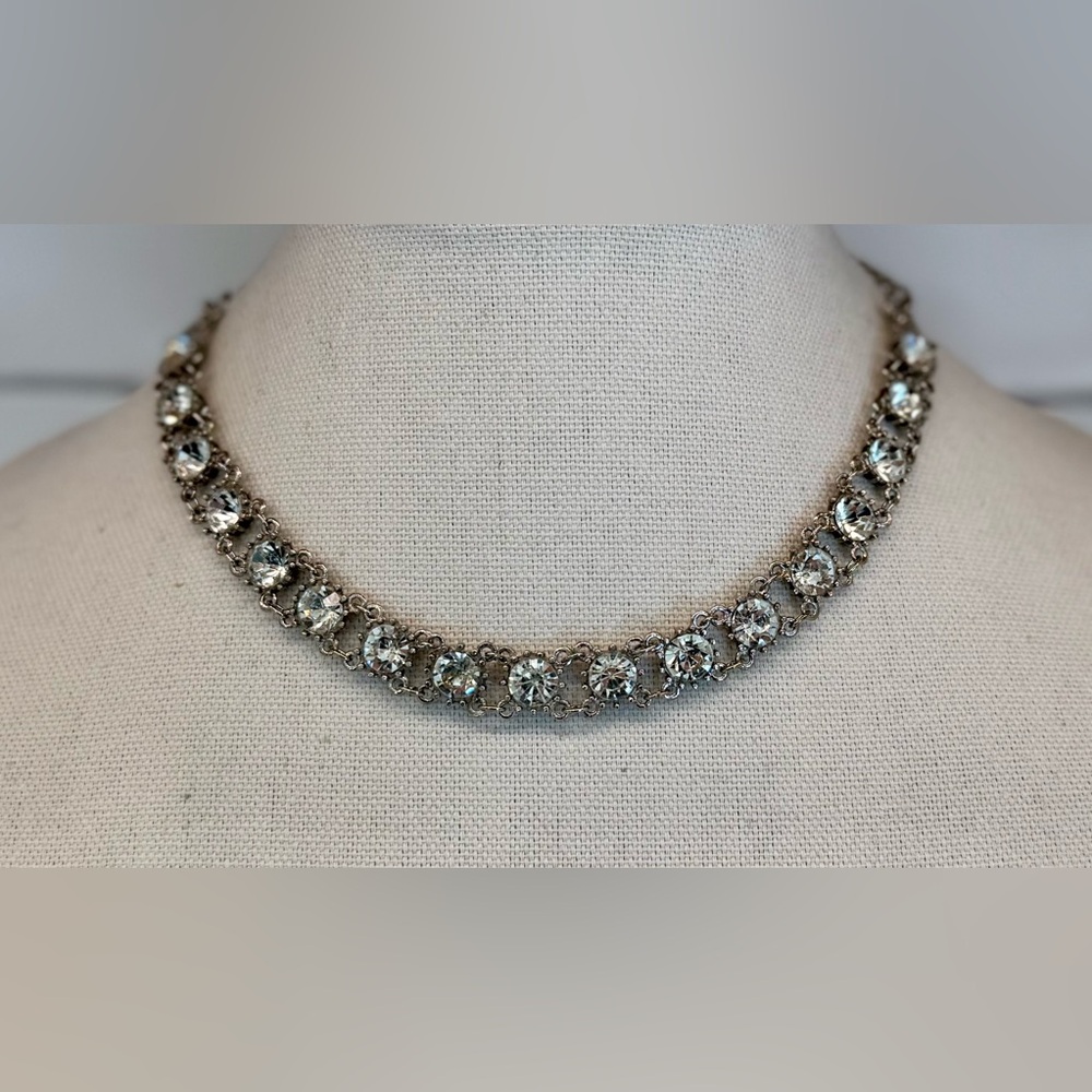Marianna’s Austrian Round Crystals Silver-Tone Necklace • Adjustable ✨💎